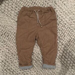 Brown Kids Bottoms with Drawstring (2T)